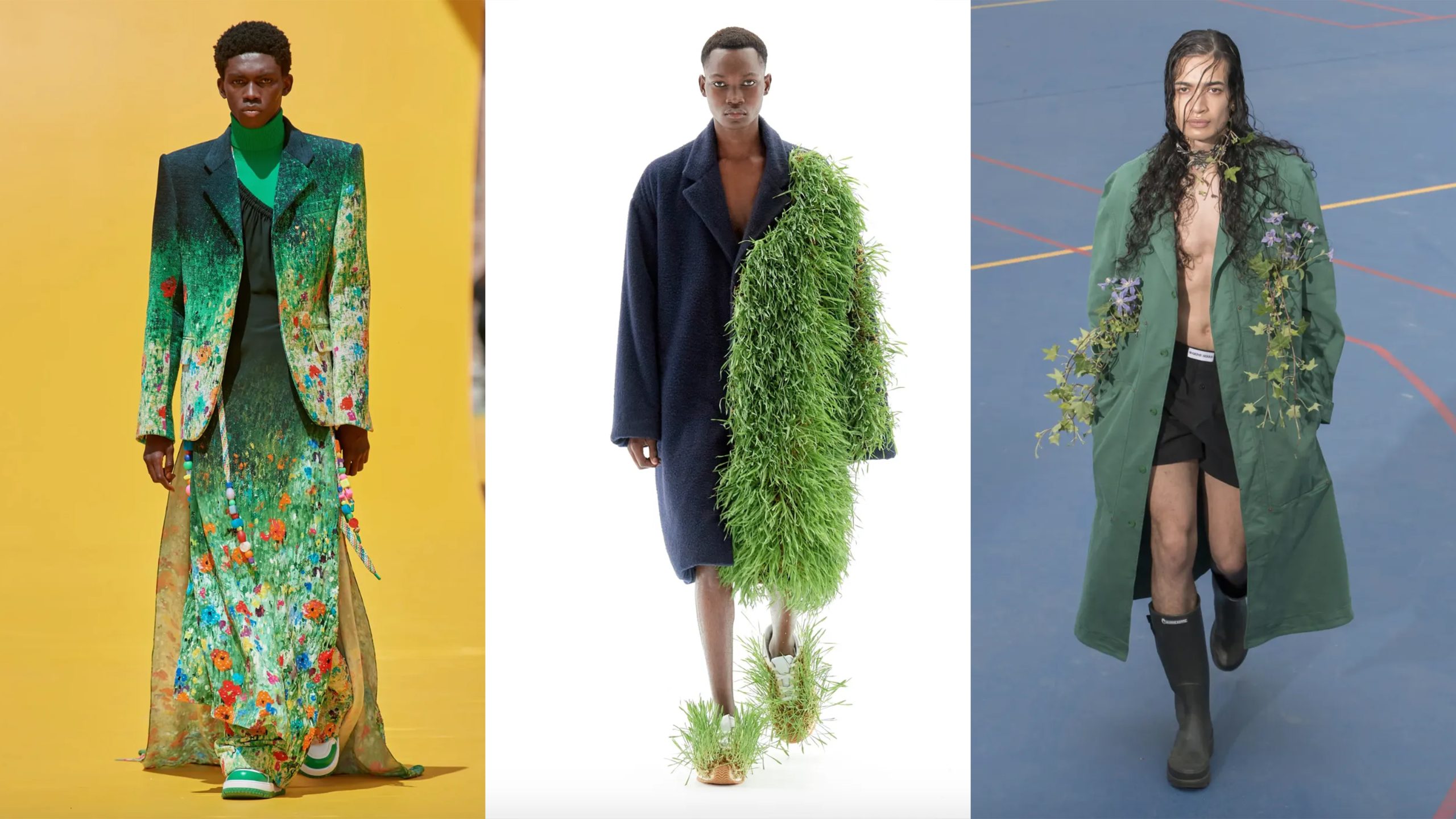 Herenmode trends die bloemen bevatten