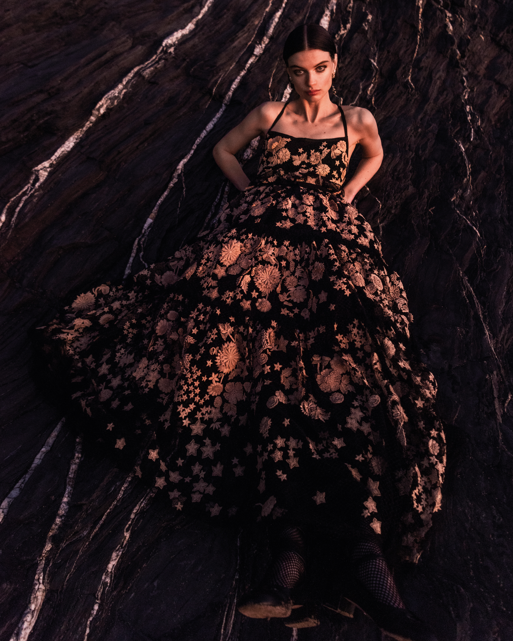 Model Mila voor Vogue Nederland