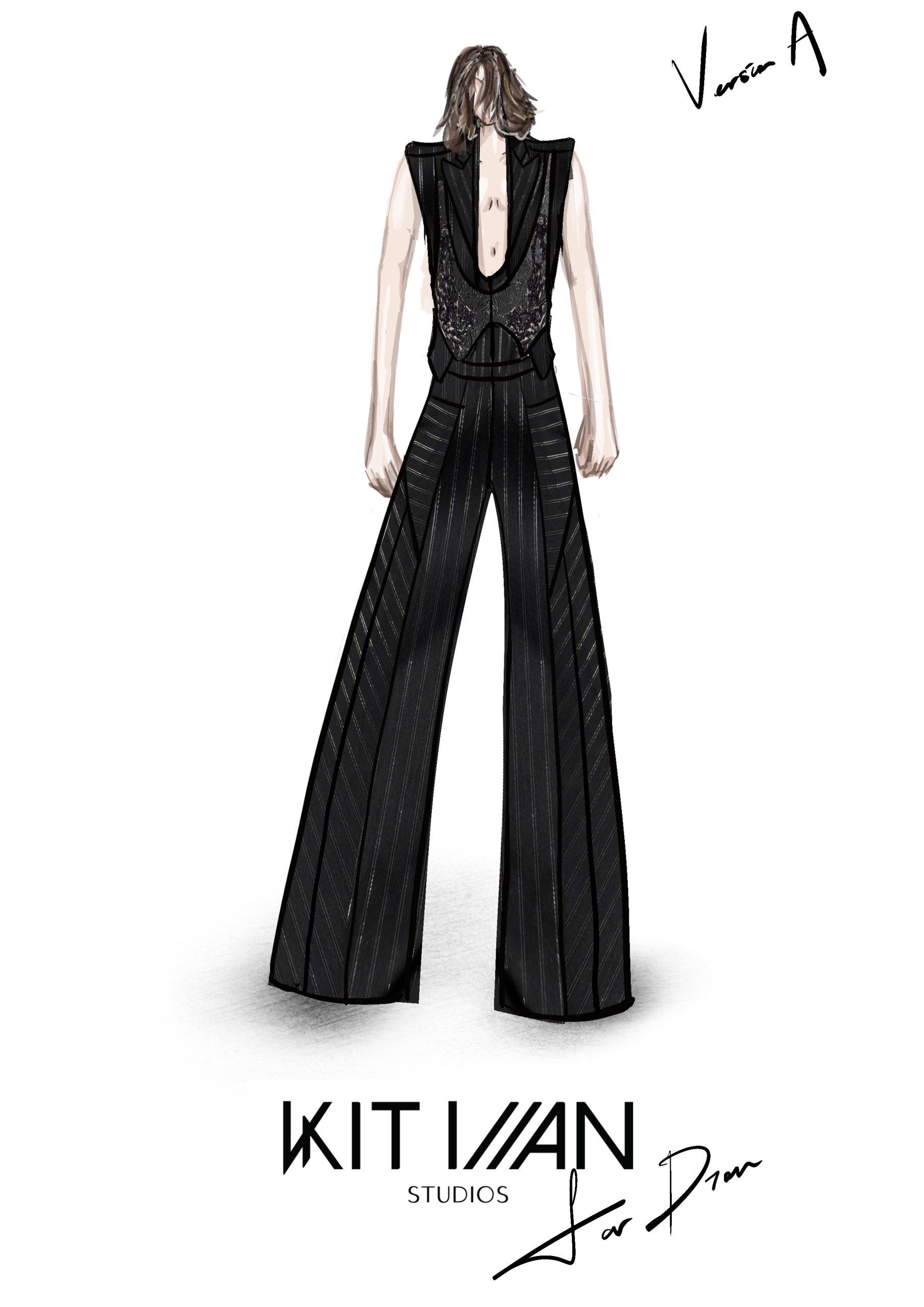 De uiteindelijk look van Dion voor het Songfestival