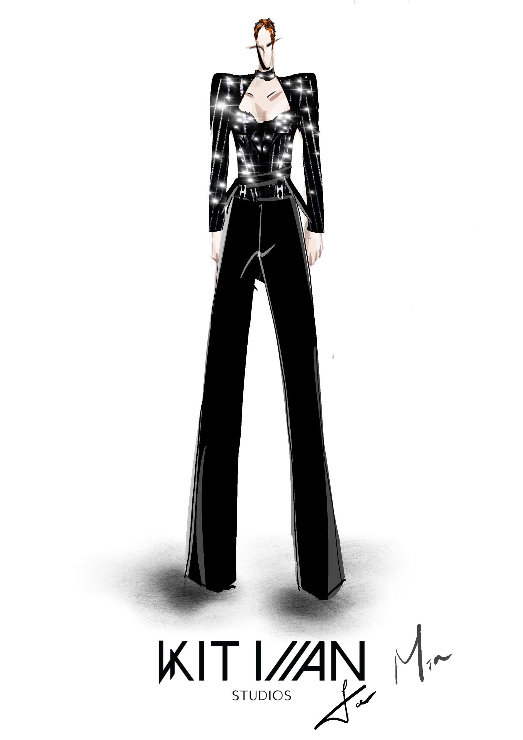 Uiteindelijke look van Mia voor het Songfestival