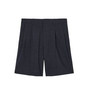 Donkerblauwe pleated shorts van de COS