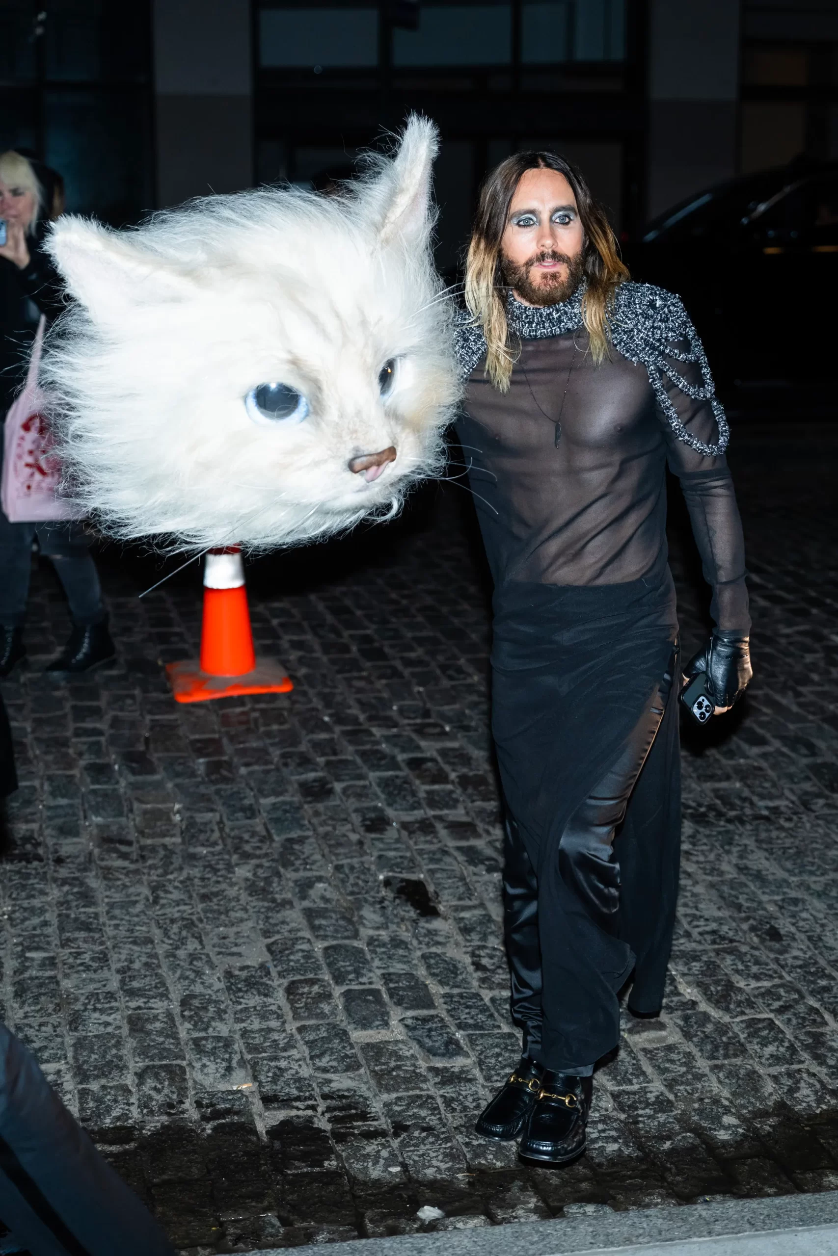 Jared Leto en zijn Choupette-hoofd