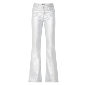 broek met metallic finish