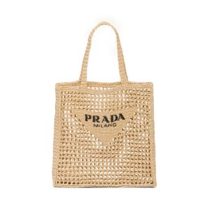 Prada raffia tas
