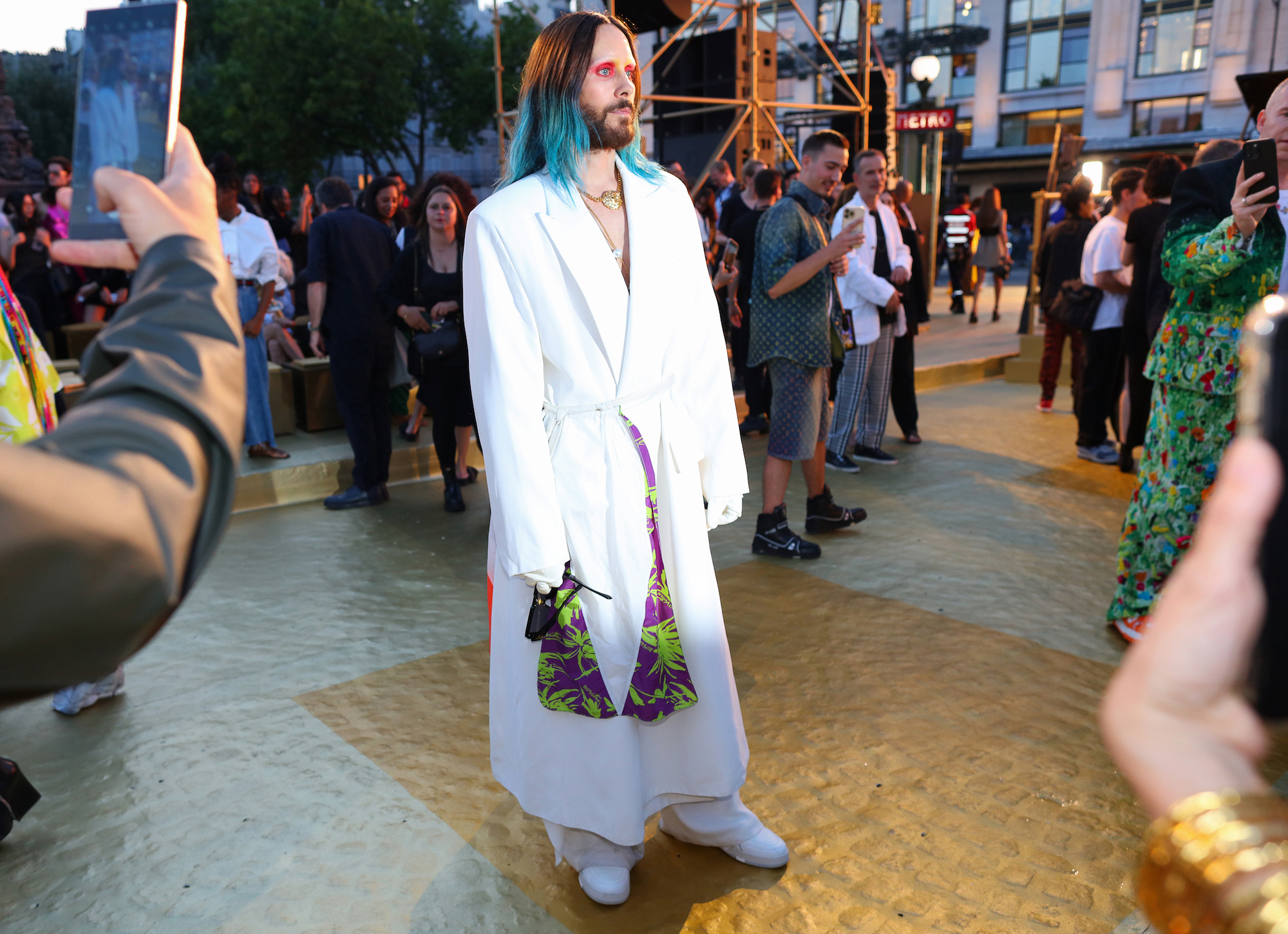 Jared Leto bij de show van Louis Vuitton