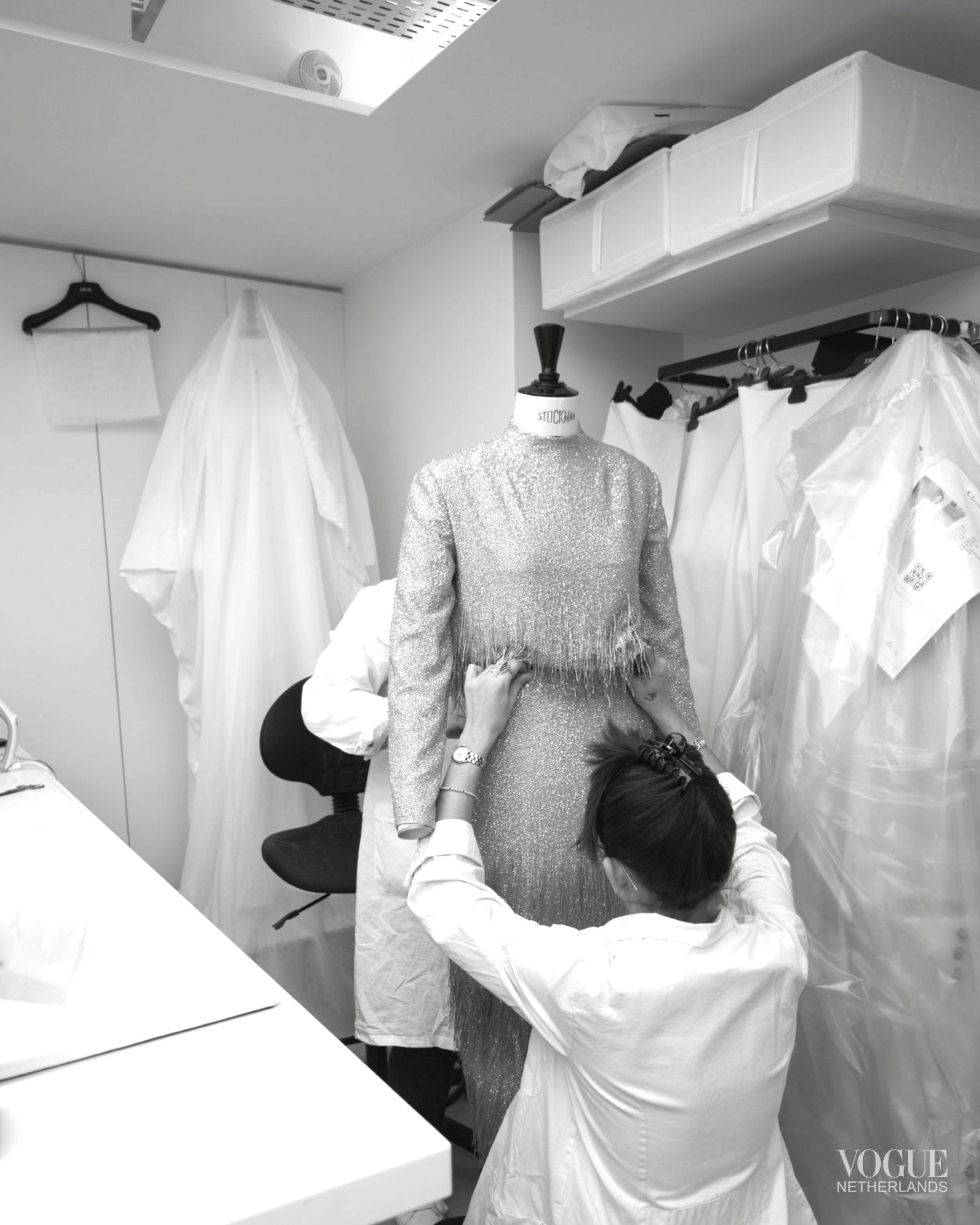 Het couture-atelier van Dior in Parijs