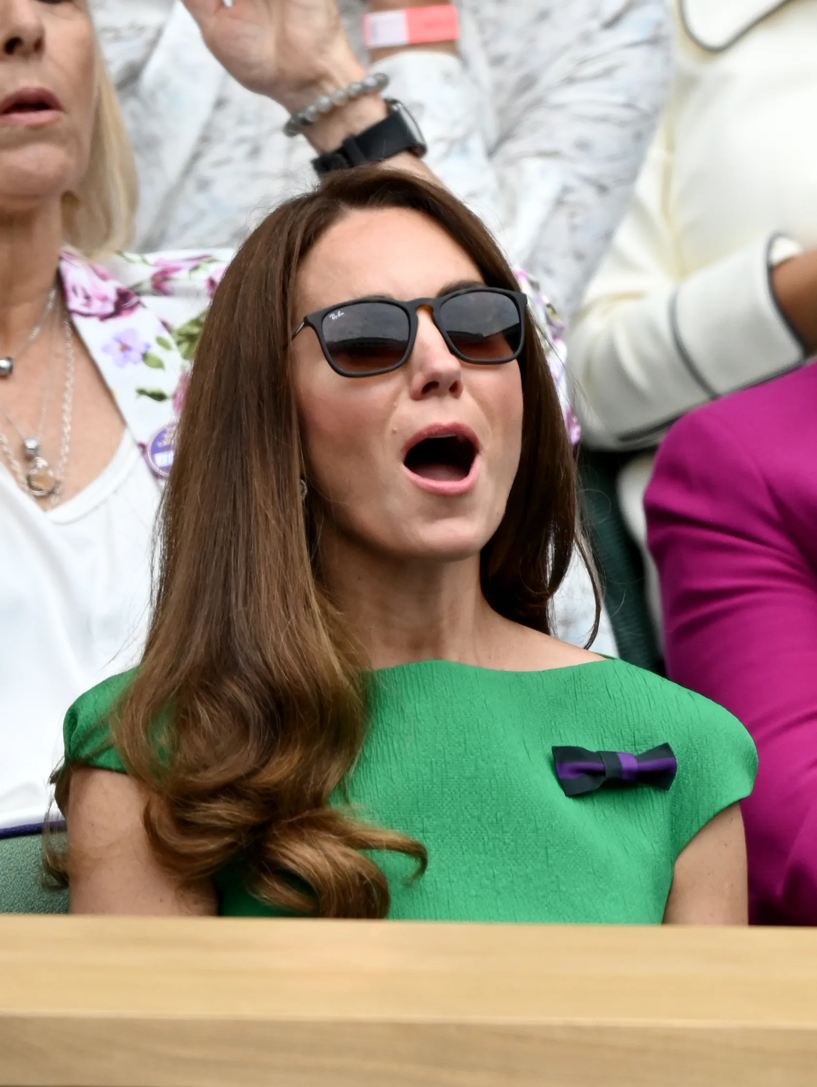 Verbaasde Kate Middleton op Wimbledon