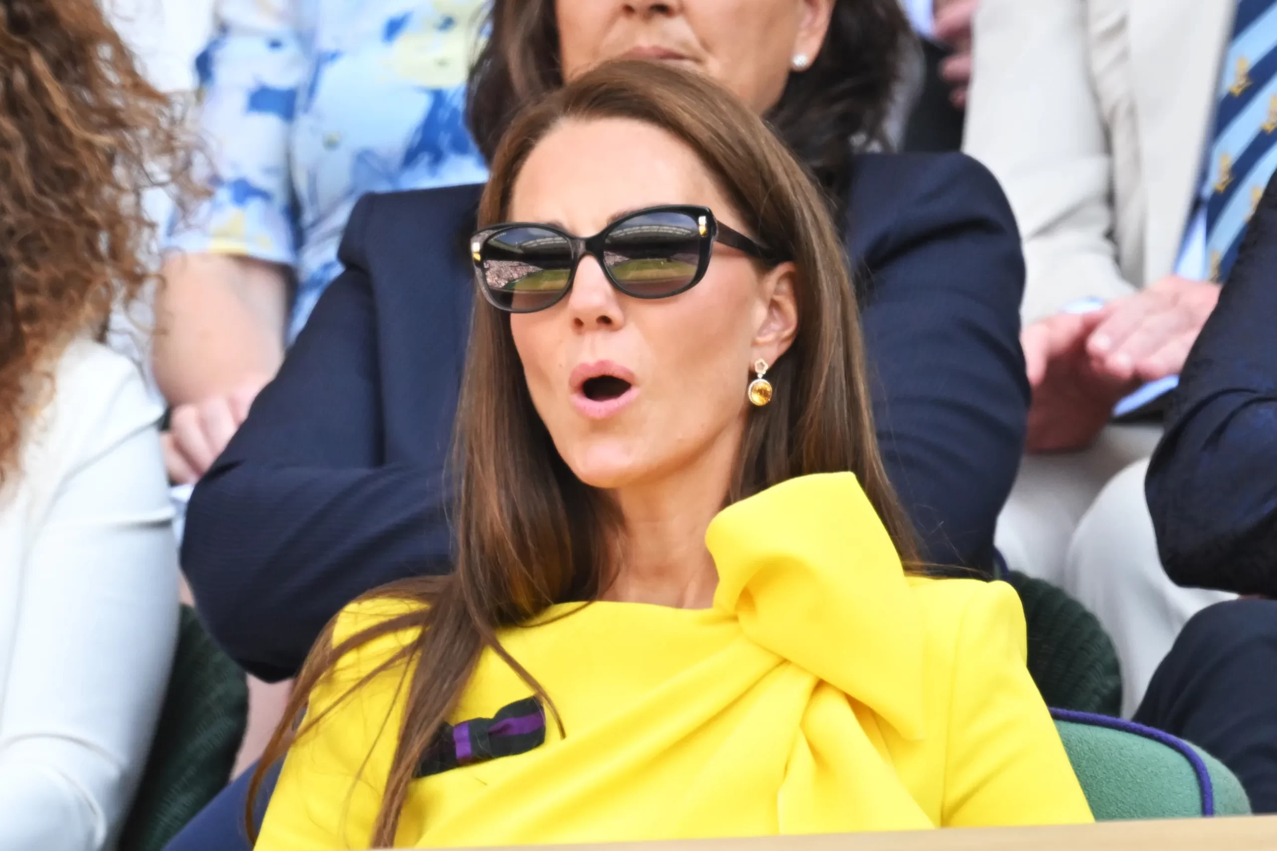 Kate Middleton in the Royal Box op Wimbledon