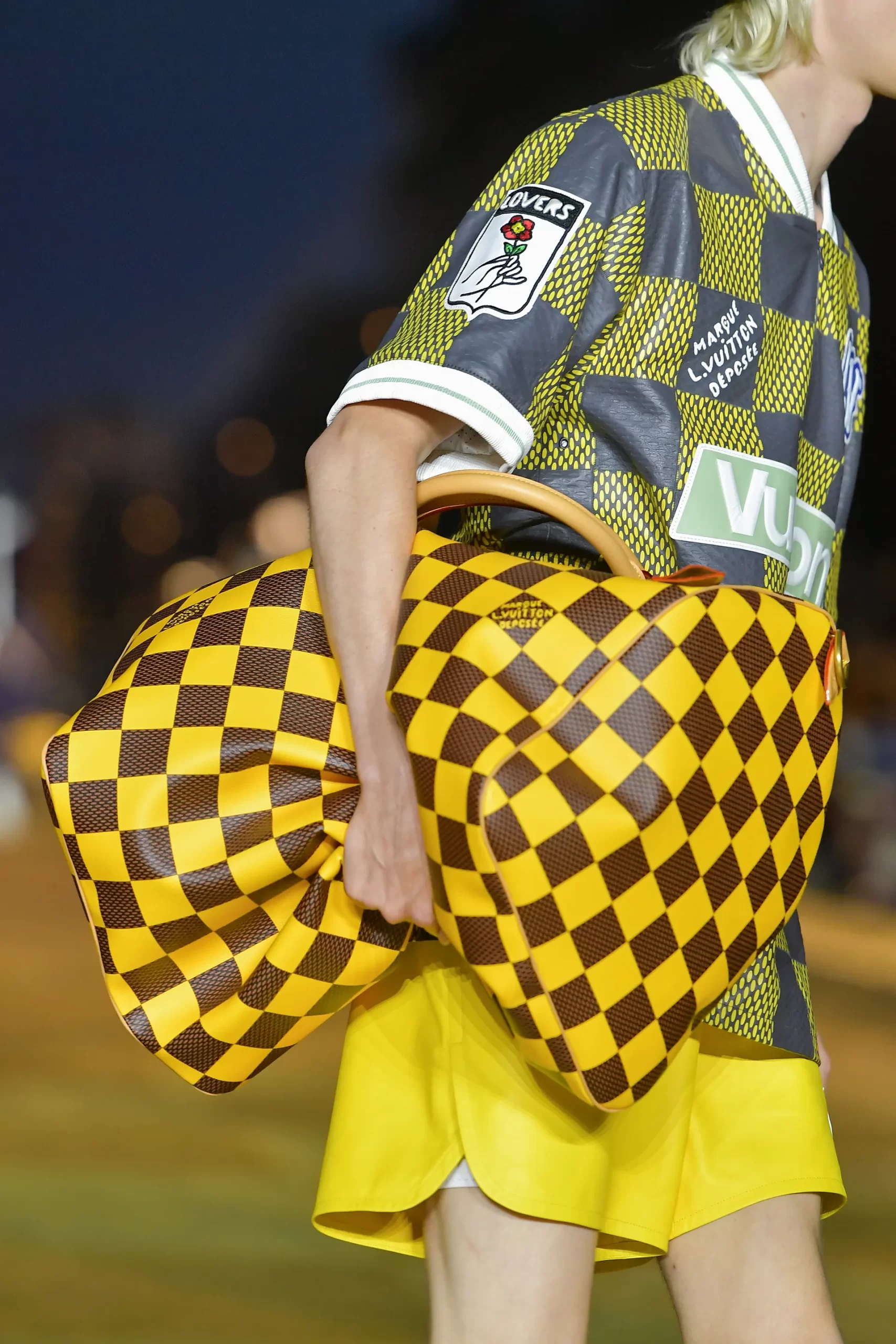 Bruin-gele tas van Louis Vuitton