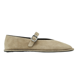 massimo dutti suede ballerina's bandjes