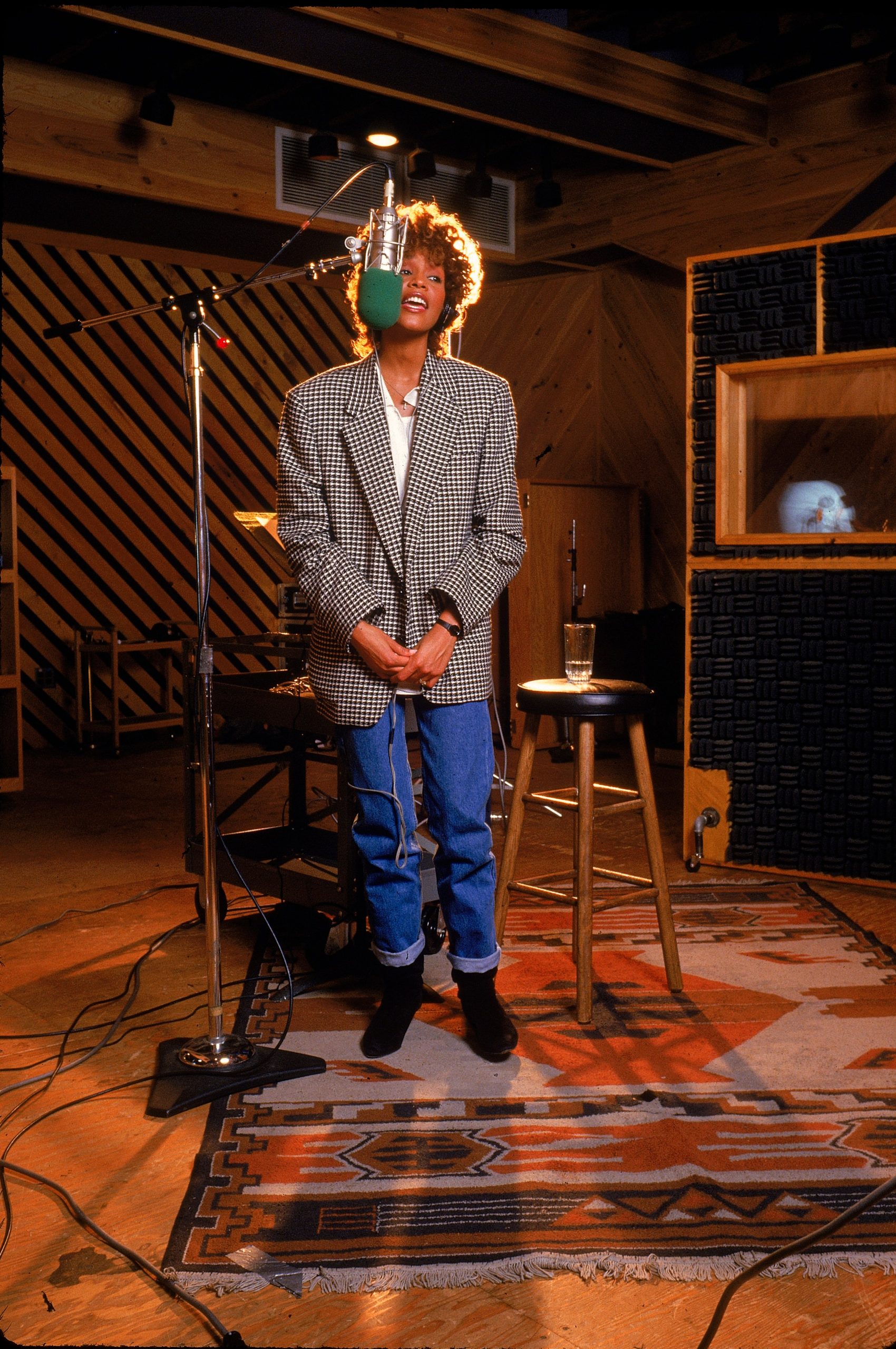 Opname in de studio in 1987.