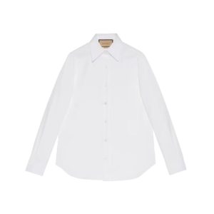 witte katoenen blouse van gucci