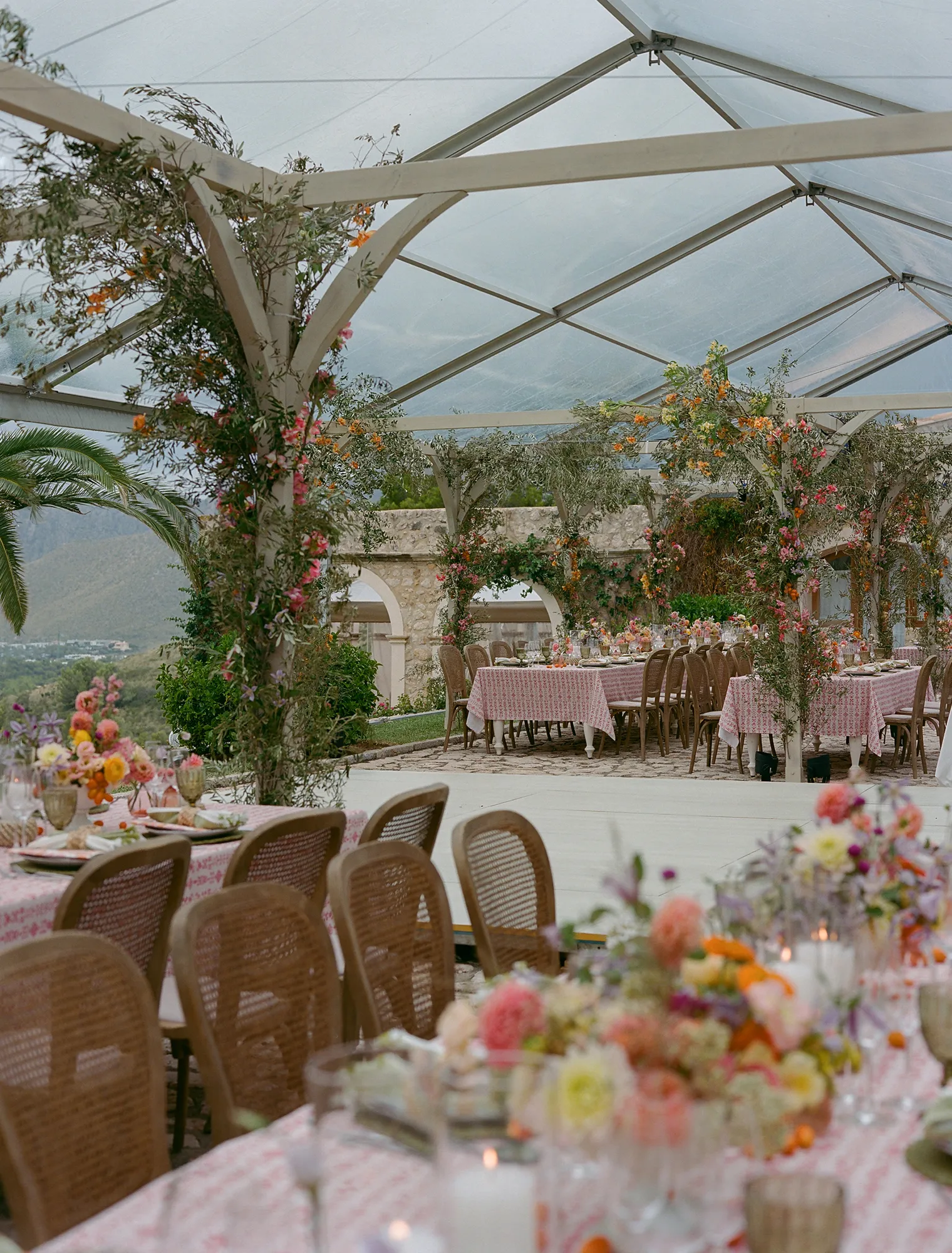 De locatie van het diner op Mallorca