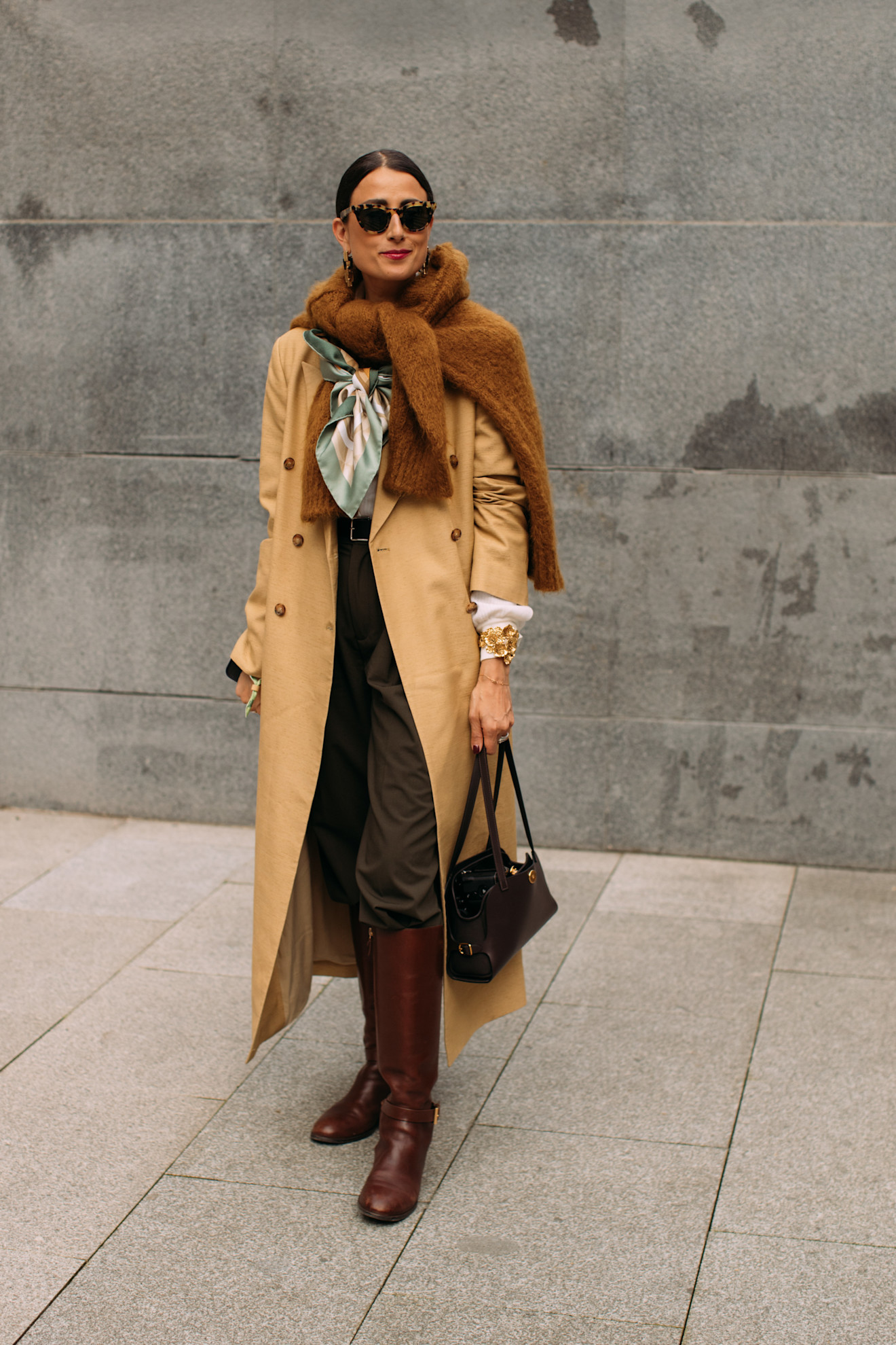 Parijs streetstyle bruine laarzen