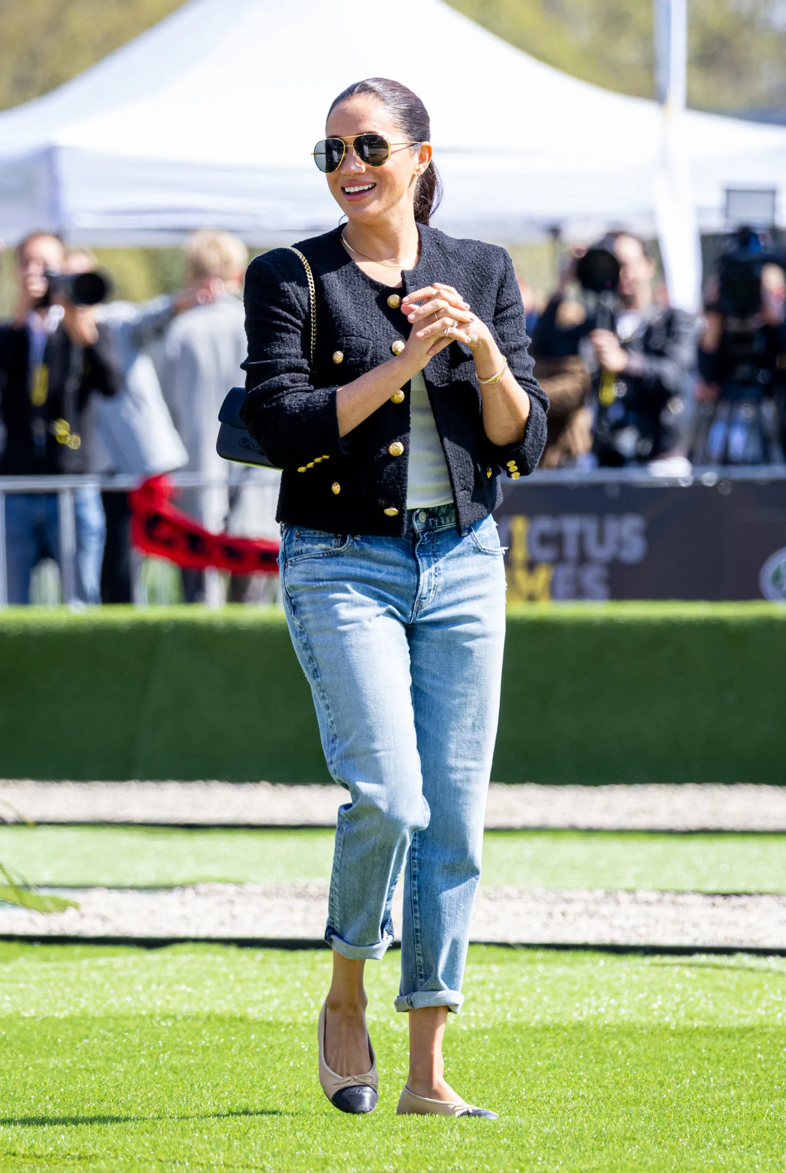 Meghan droeg een paar Chanel-ballerina's naar de Invictus Games in Den Haag in 2022