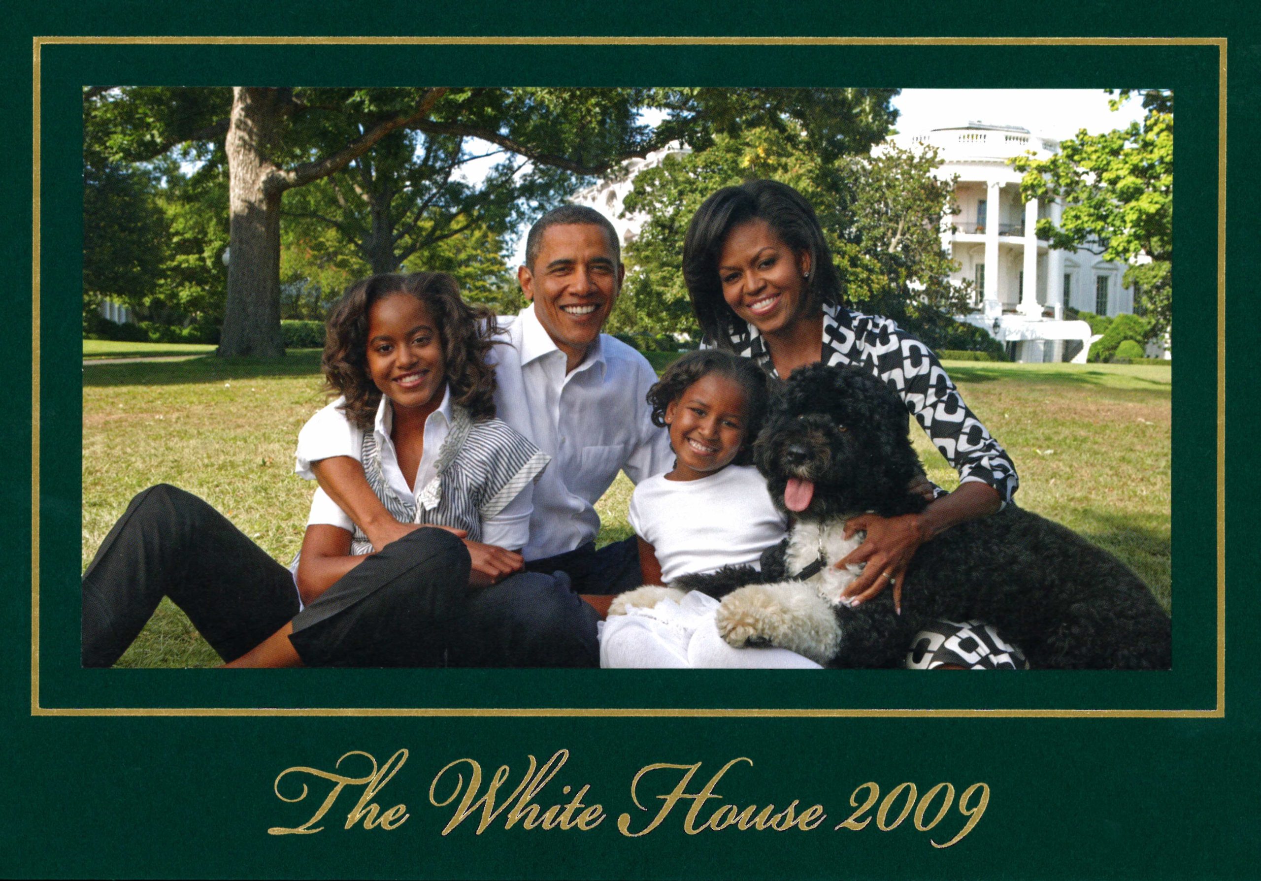 Michelle Obama in DvF kerstkaart