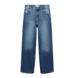 Donkere denim broek van Mango