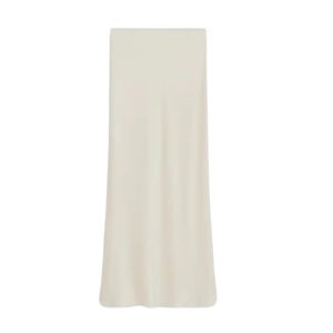 Satijnen beige maxi-rok van Mango
