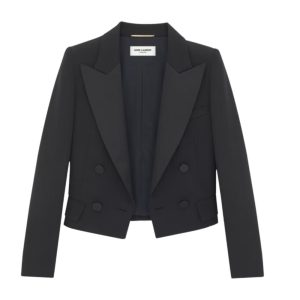 Saint Lauren blazer cropped, zwart