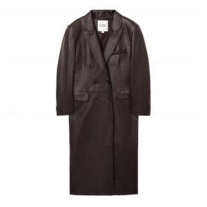 COS leren trenchcoat