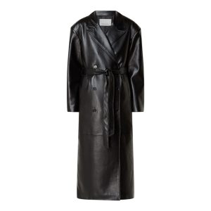 Zwarte jas van The Frankie Shop voor een op The Matrix geïnspireerde look