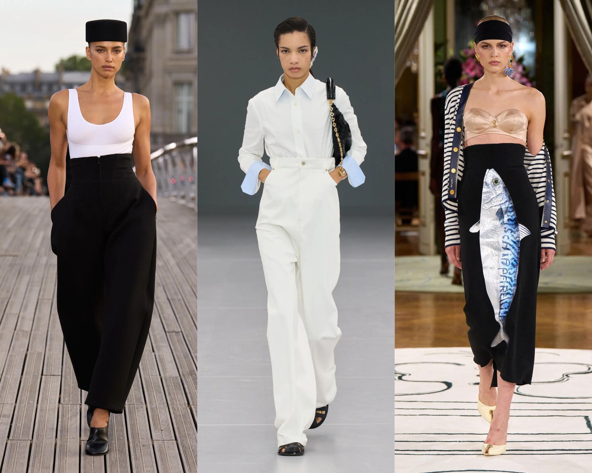 Een verlengd silhouet bij Alaïa, Loewe en Schiaparelli