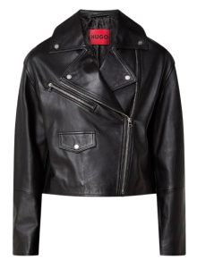 Hugo Boss zwart leren jack