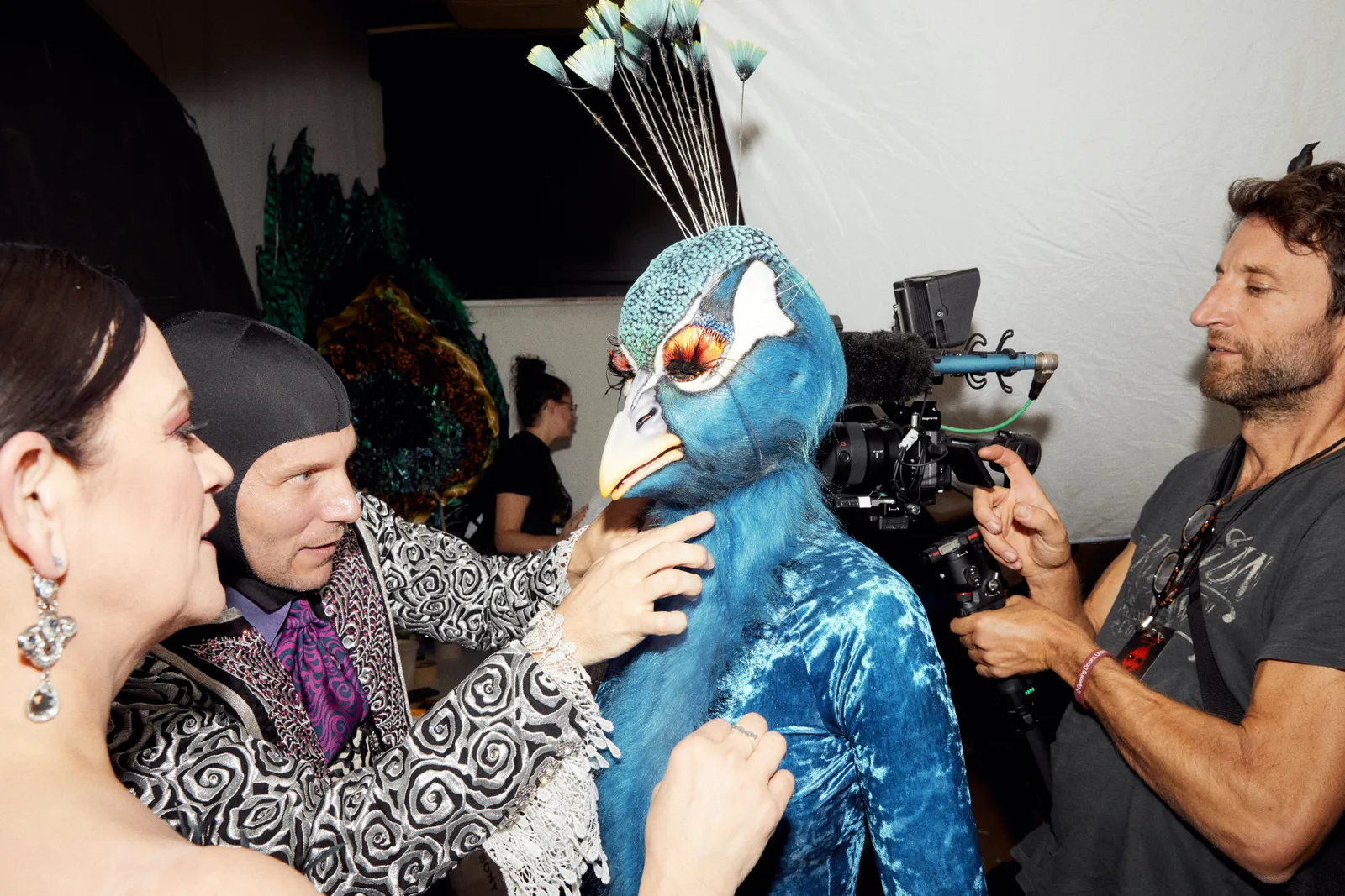 Heidi Klum transformeerde voor Halloween 2023 in een pauw