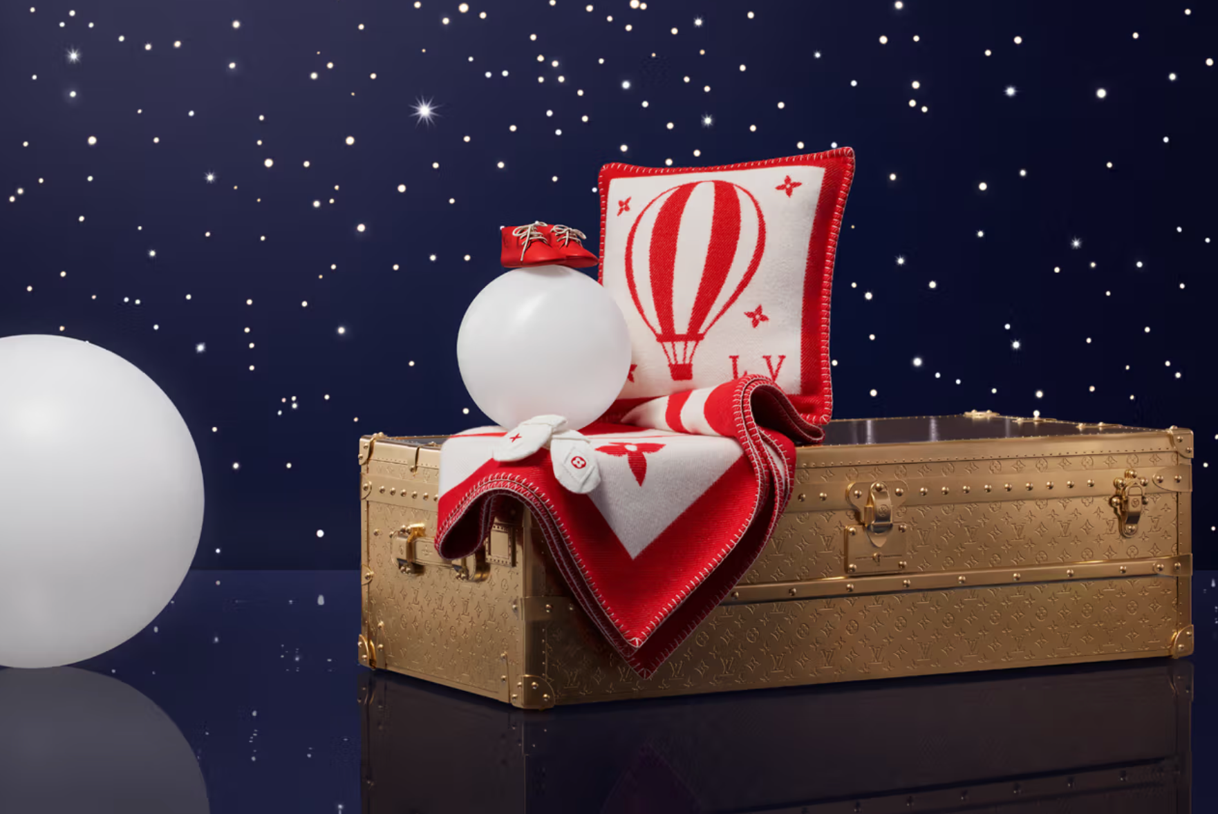 Campagnebeeld van LV's collectie voor baby's