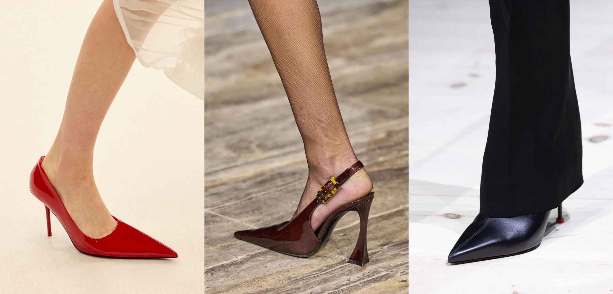 Schoenentrends lente/zomer 2024: puntige hakken