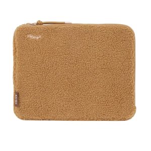 Atelje laptophoes teddy stof bruin
