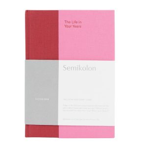 roze met rode planner van semikolon