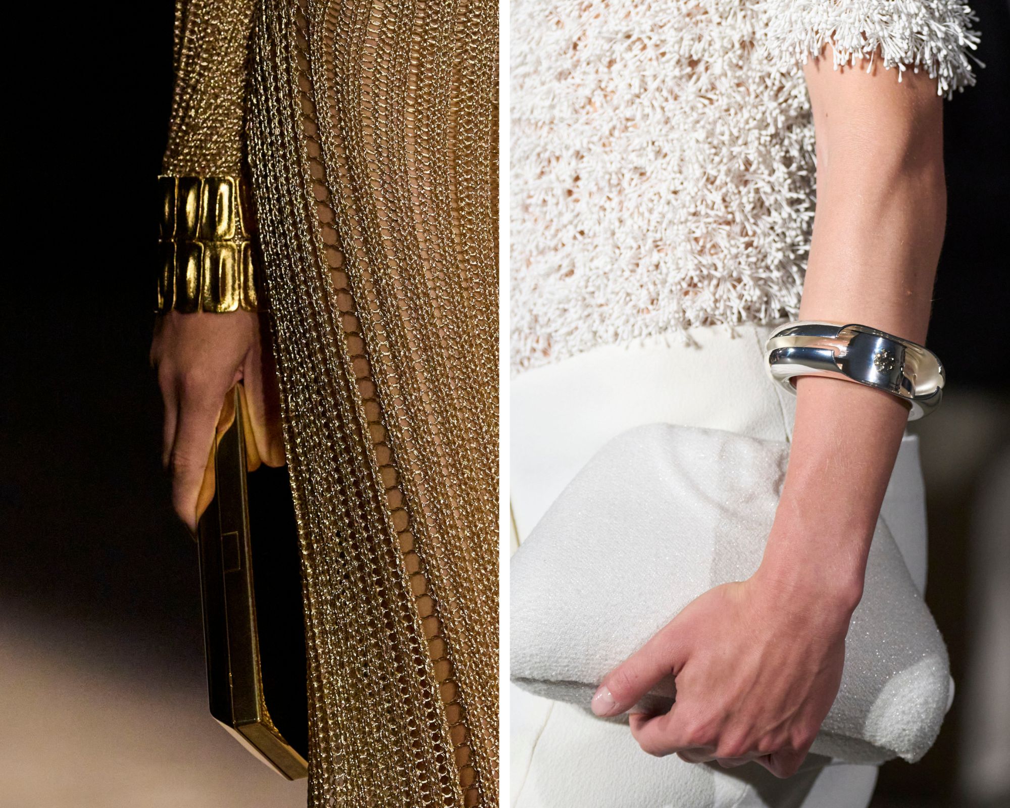 De armband op de catwalk bij Tom Ford en Tory Burch