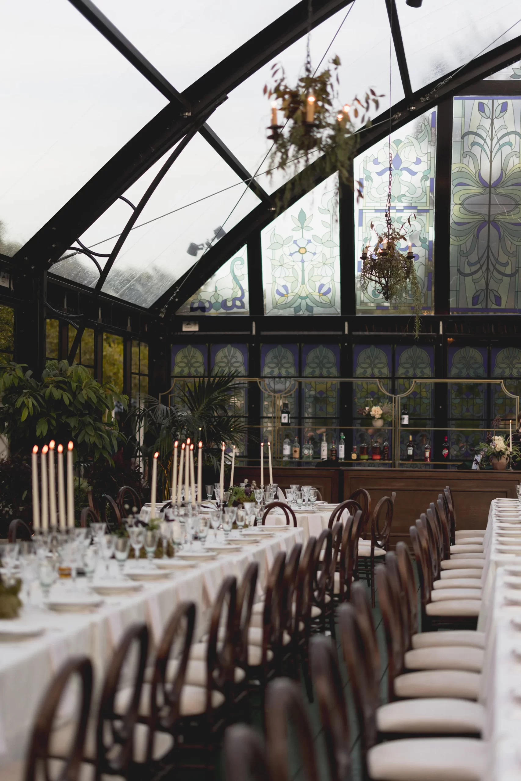 De gothic bruiloft van Meredith en Jamie