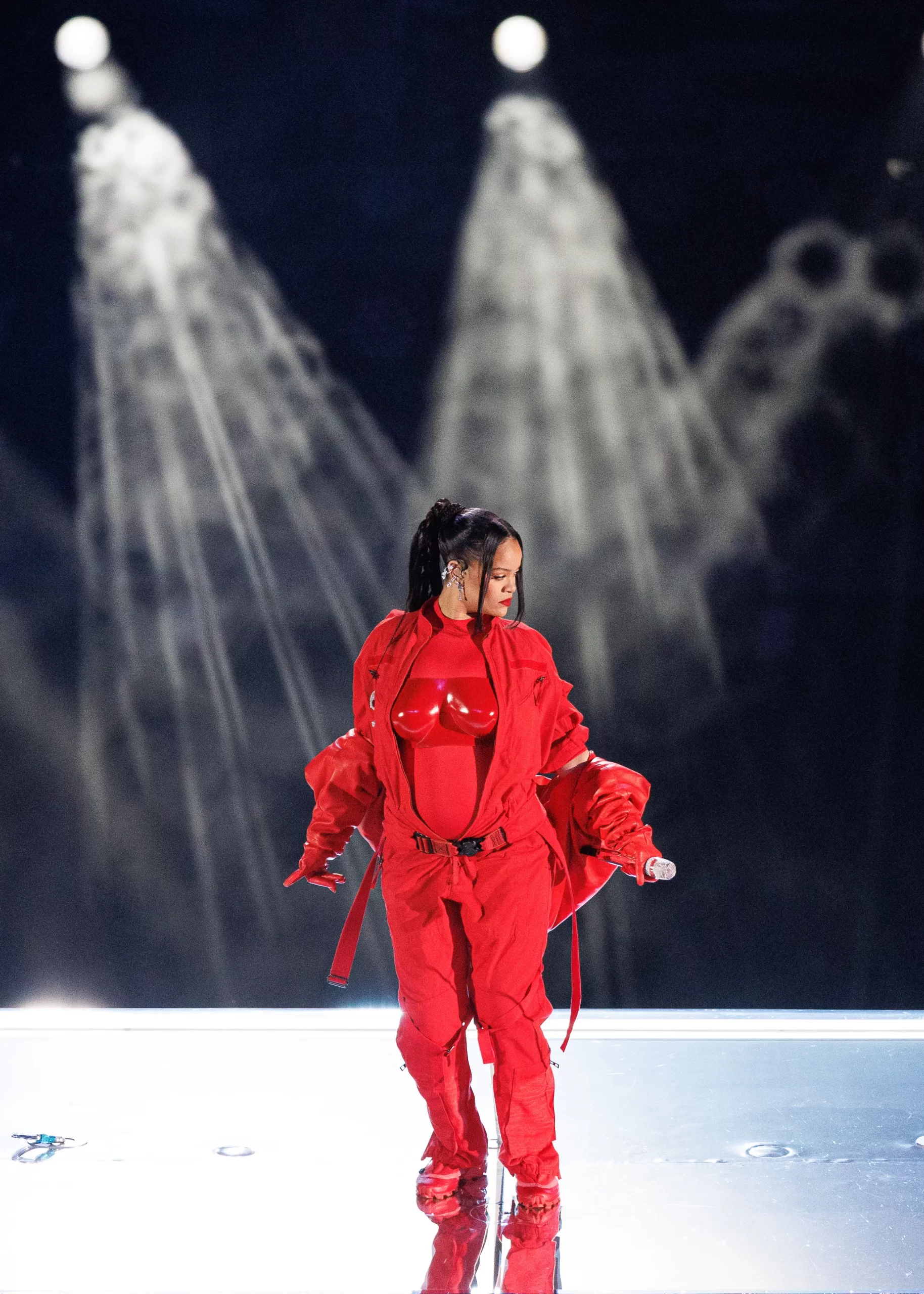 Riri tijdens de Super Bowl