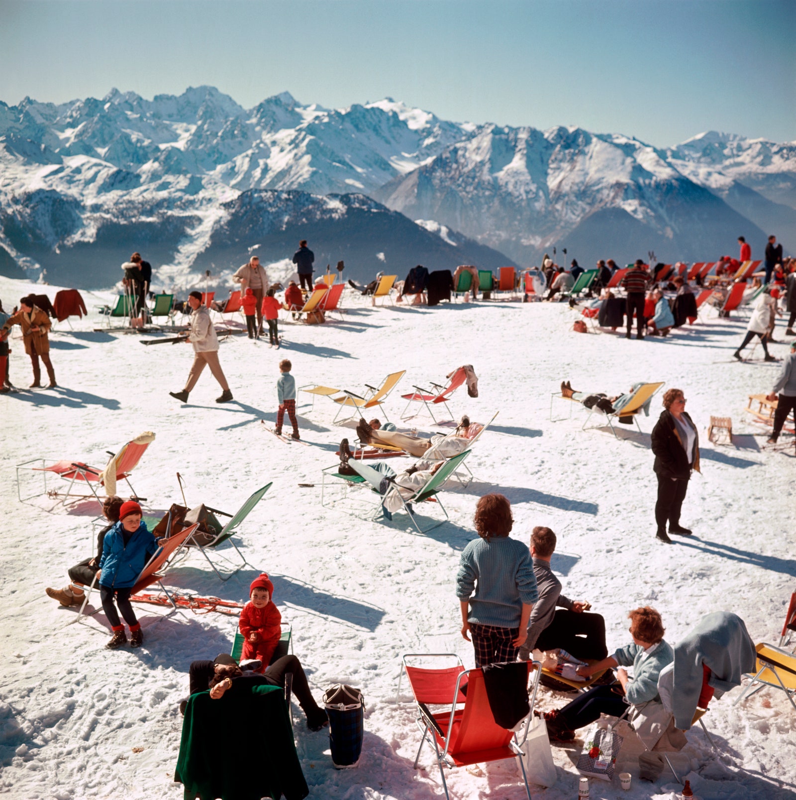 Op de top van de Verbier-hellingen in 1964