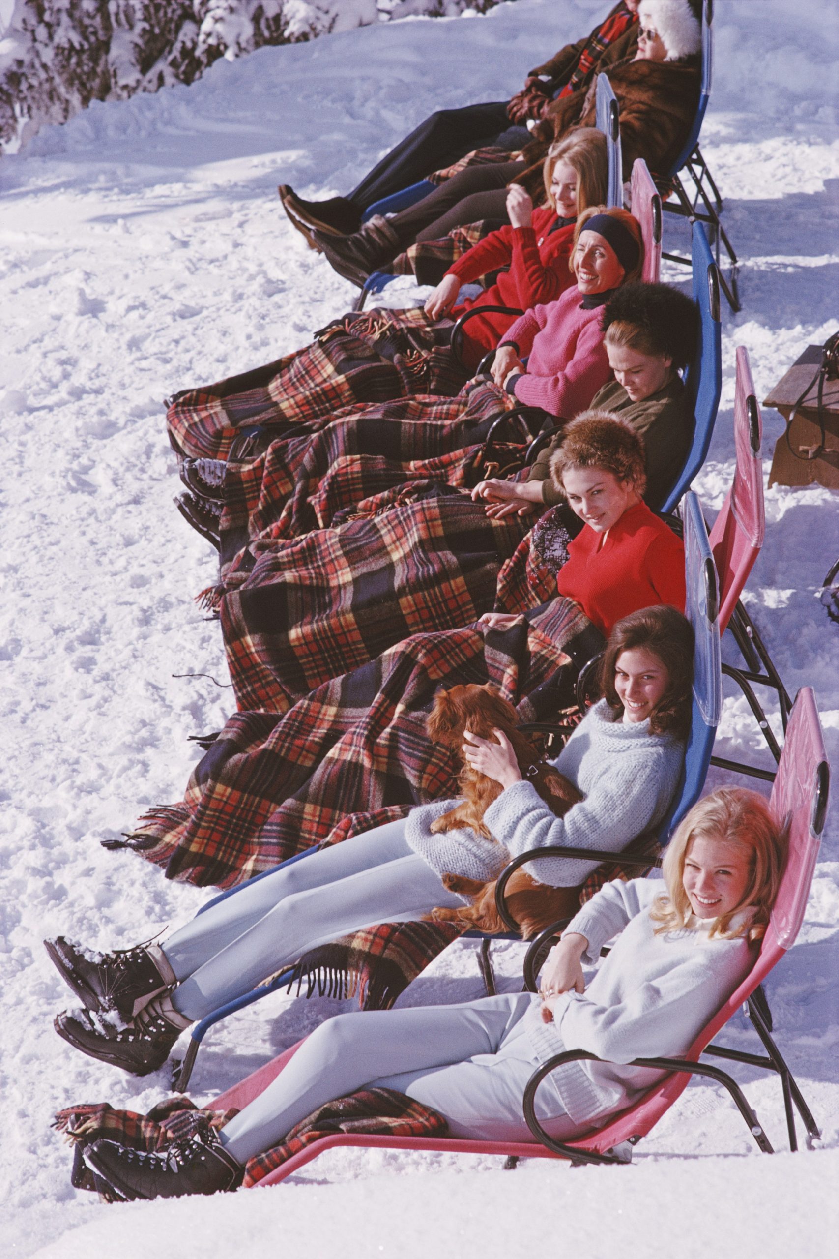 Skiërs in Gstaad in 1963