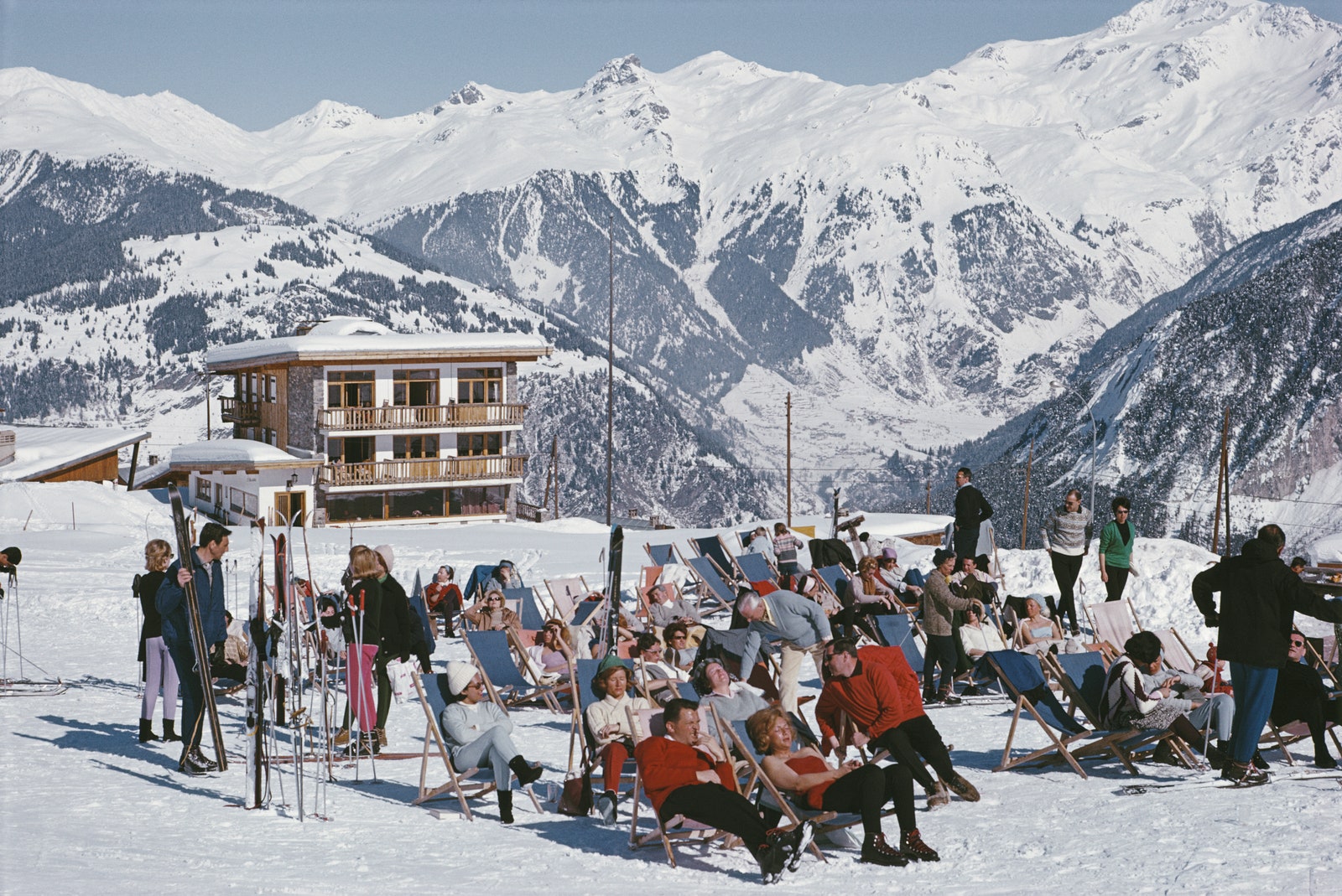 Op de top van de Courchevel-pistes in 1970