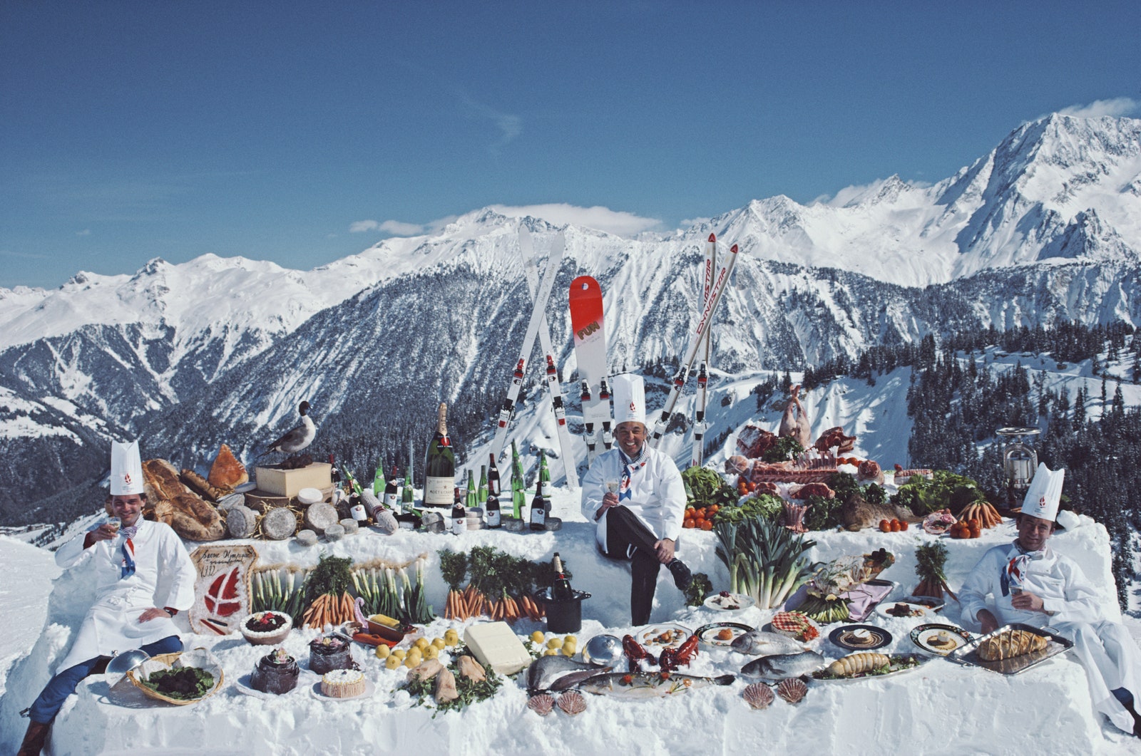 Bergbuffet in Courchevel in 1987