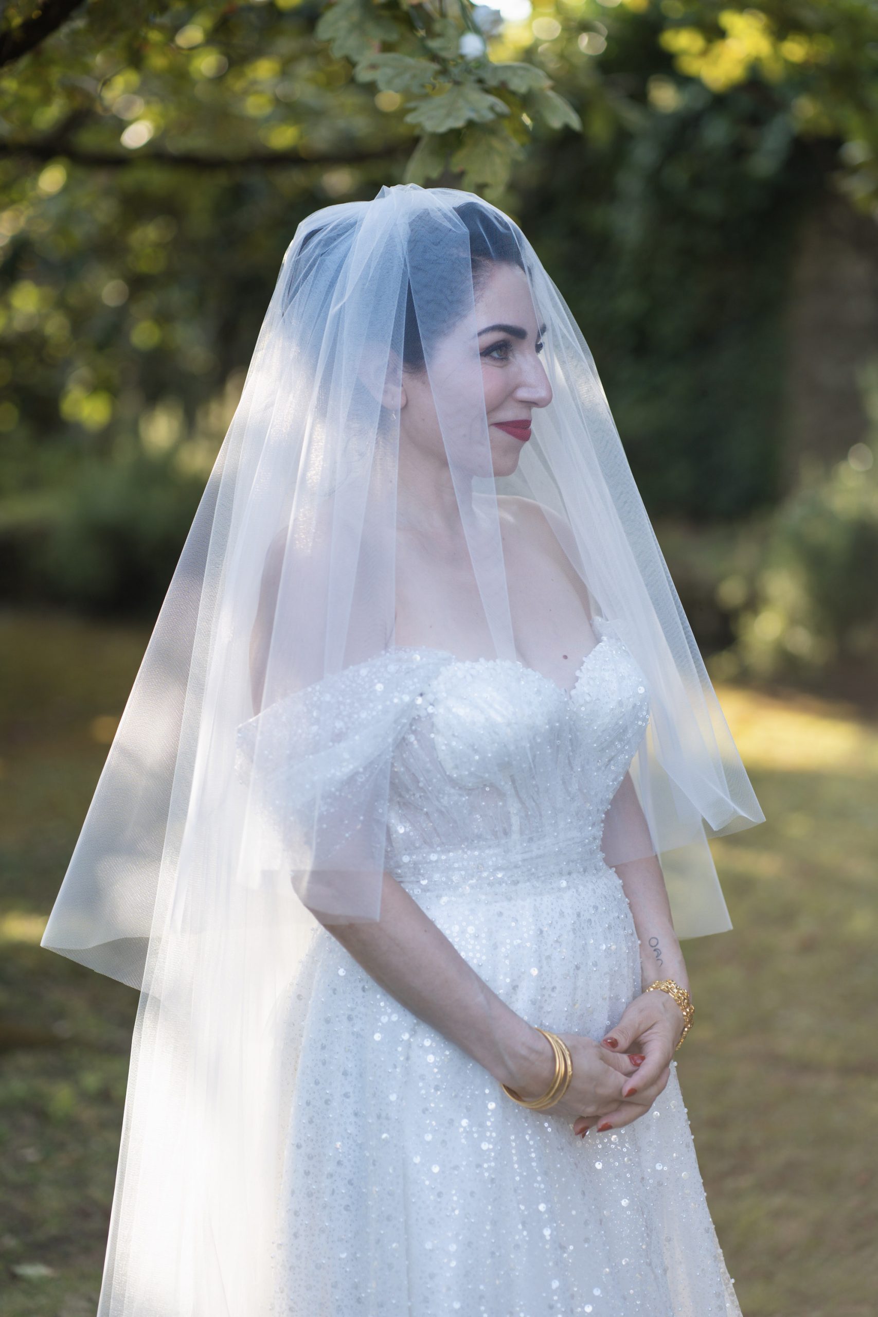 Nazmiye op haar trouwdag