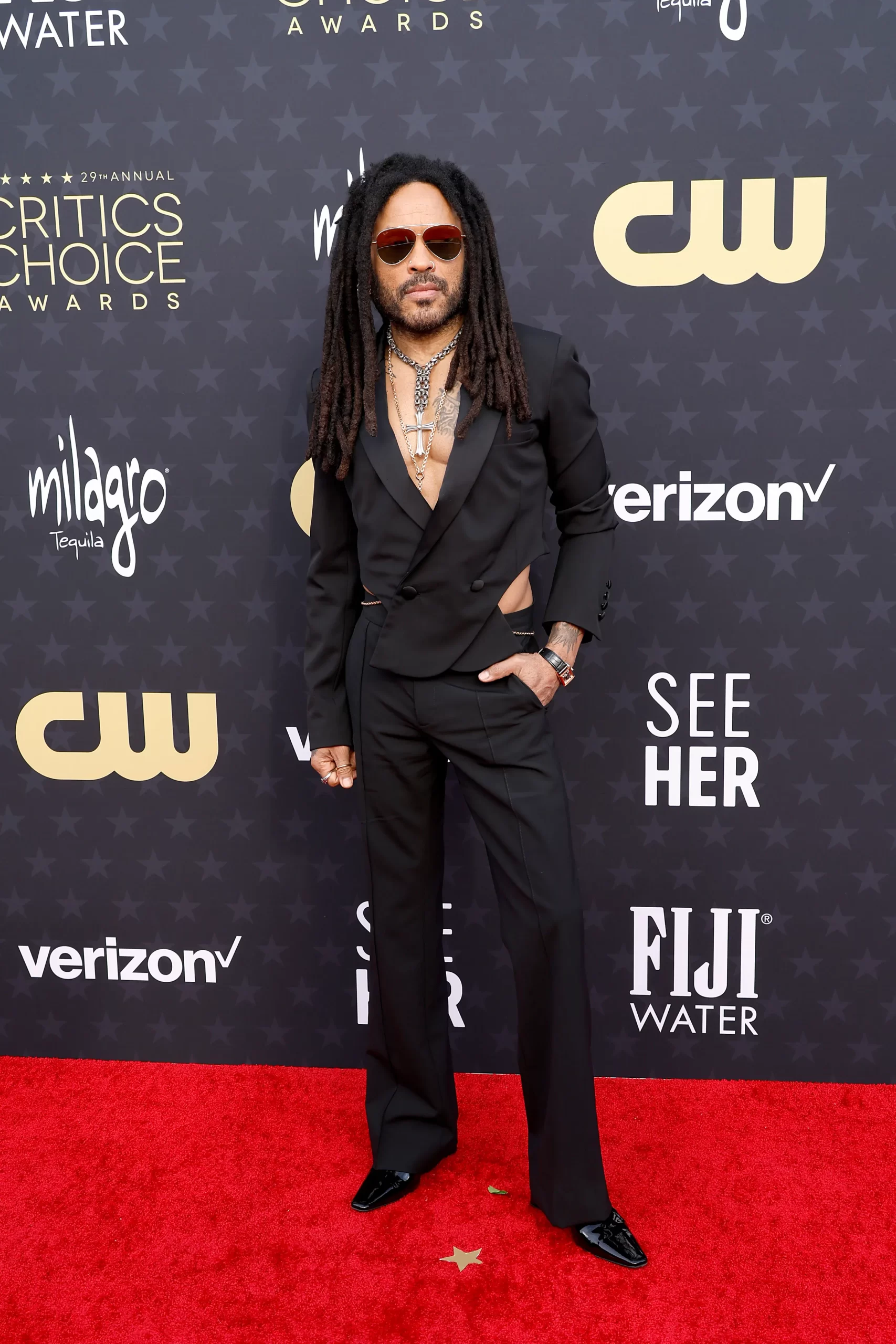 Lenny Kravitz bij de Critics Choice Awards 2024