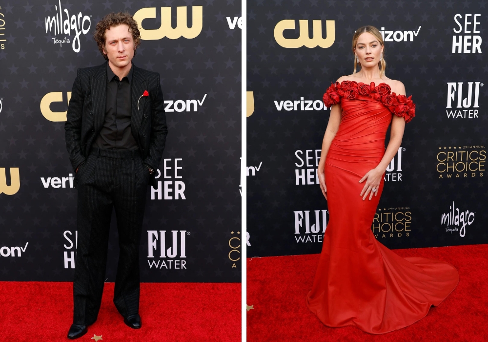 Jeremy Allen White en Margot Robbie bij de Critics' Choice Awards