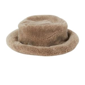 Taupe buckethat fluffy Ganni