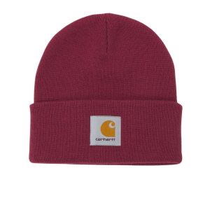 Bordeauxrode carhartt muts