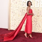Ayo Edebiri en haar stijl op de rode loper van de Golden Globes 2024