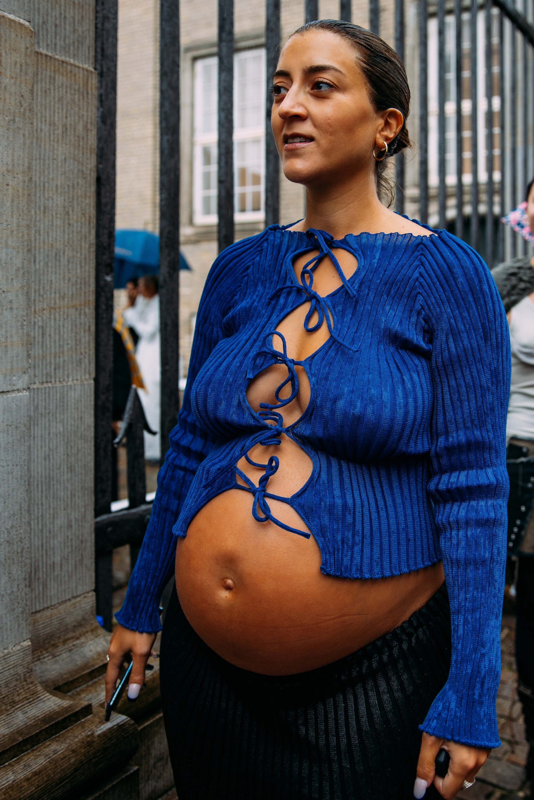 Een look van een showganger tijdens CPHFW lente/zomer 2024