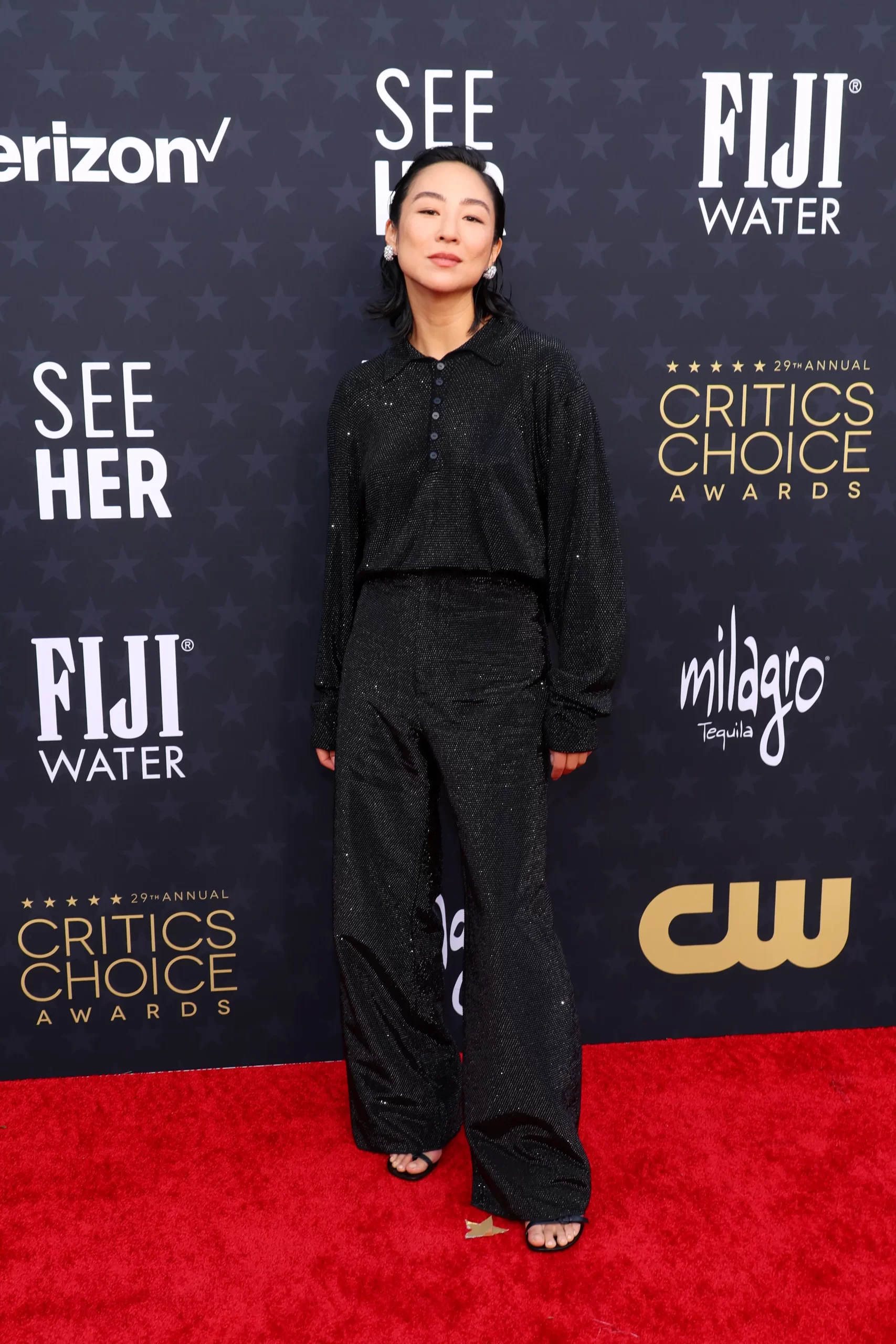 Greta Lee in Loewe is een van de beste looks van de Critics Choice Awards 2024