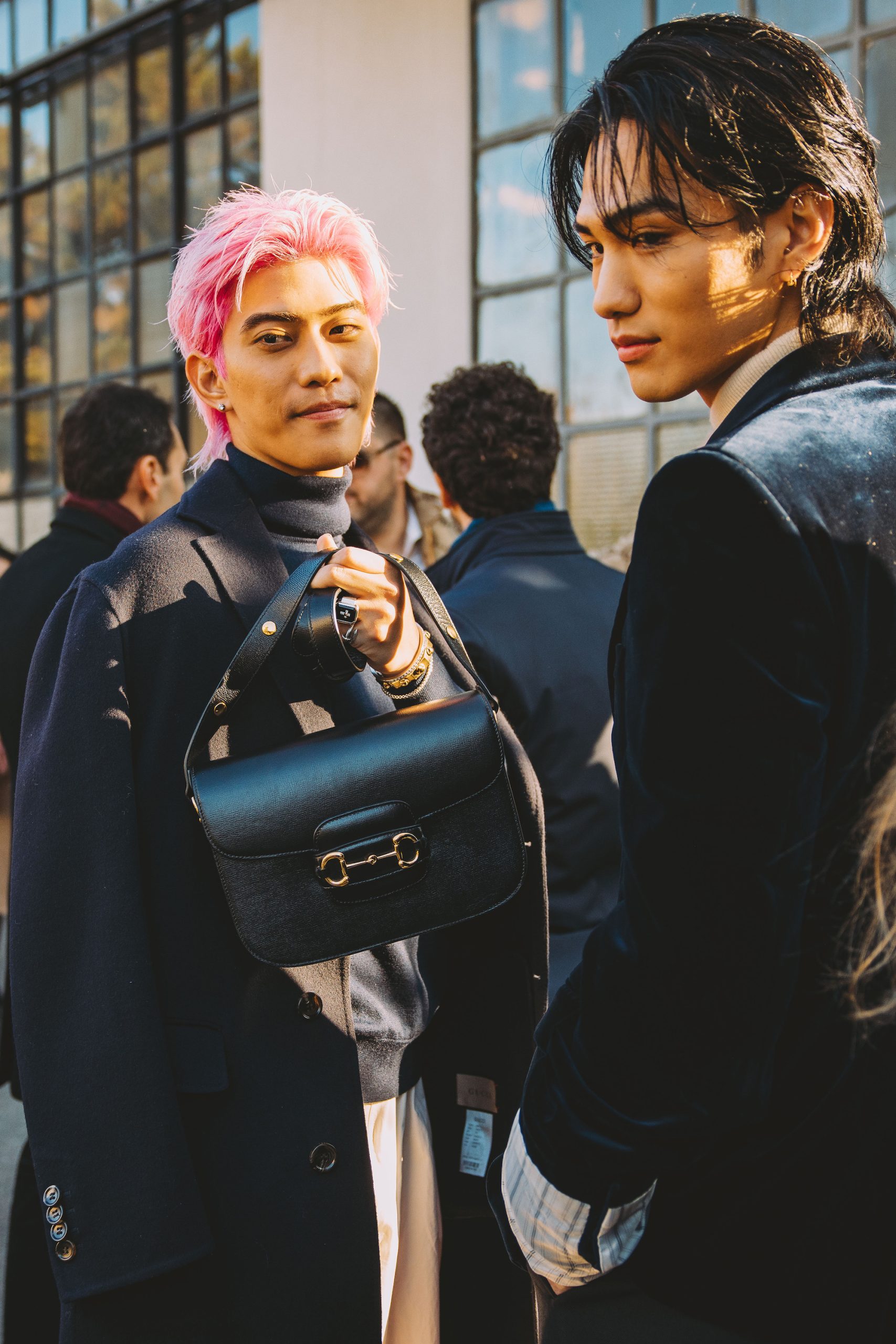 Streetstyle tijdens Milan Men's Fashion Week herfst/winter 2024