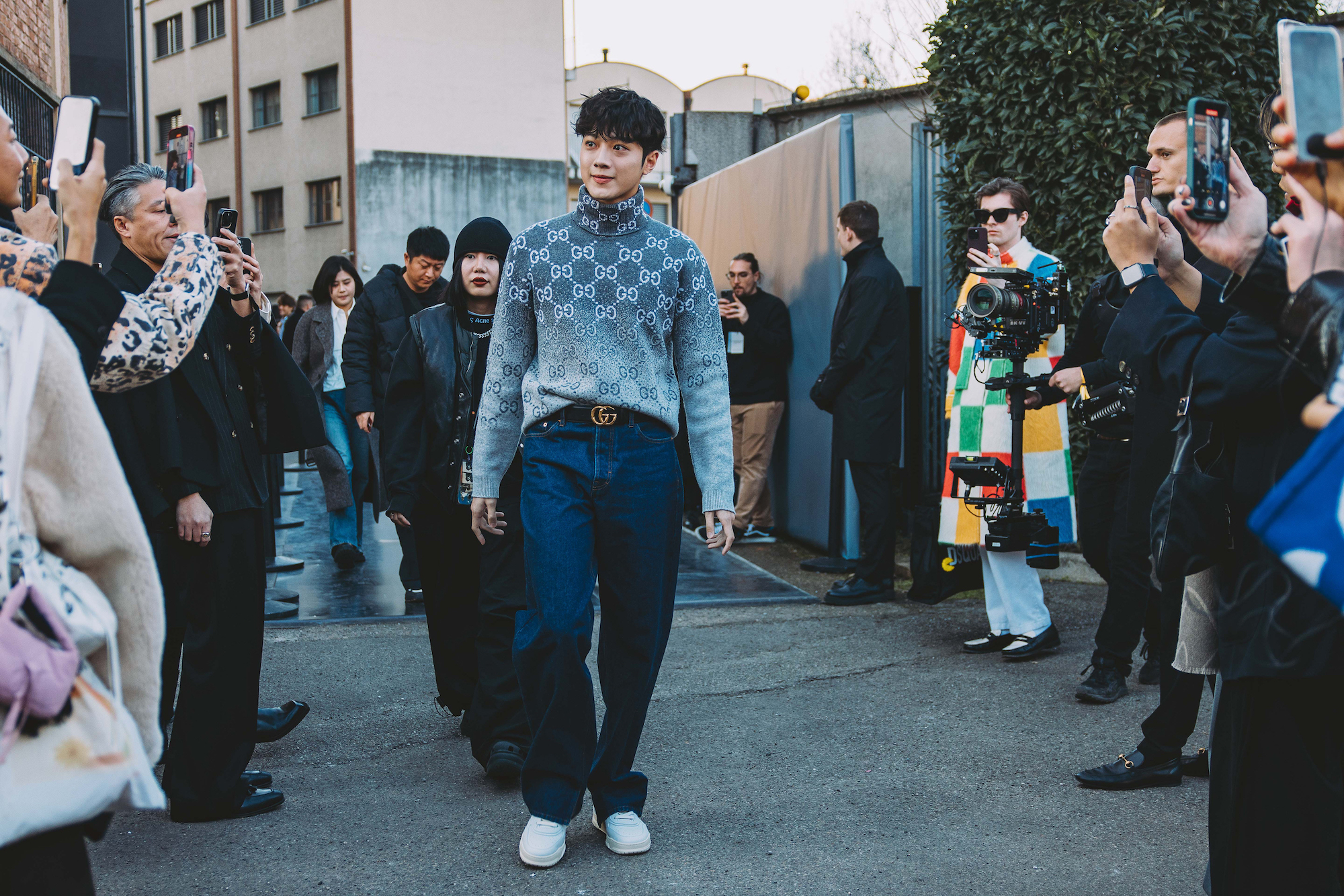 Streetstyle tijdens Milan Men's Fashion Week herfst/winter 2024