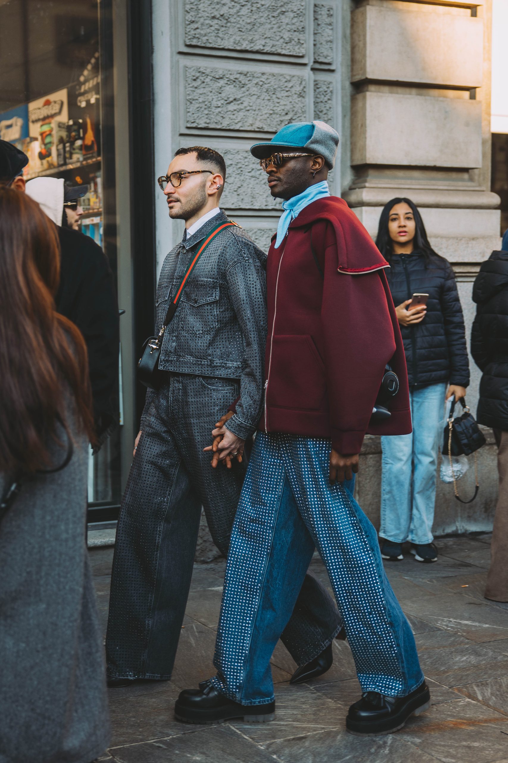 Streetstyle tijdens de Milaanse mannenmodeweek